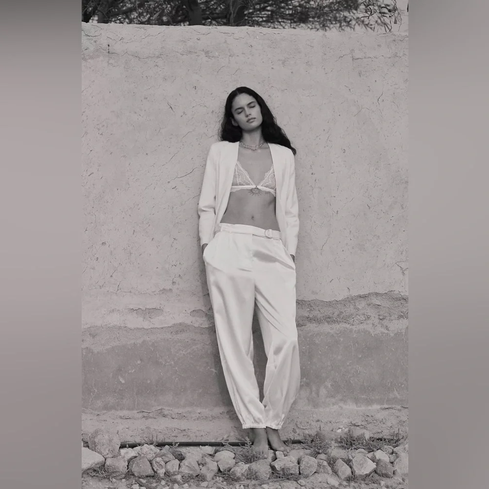 Anthropology Ivory Maeve Parachute Pants - Picture 1 of 6